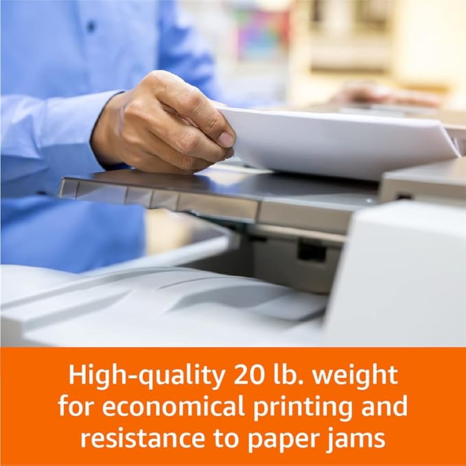 Amazon Basics Multipurpose Copy Printer Paper, 8.5 x 11 Inches, 20 lb, 400 Reams - Image 4