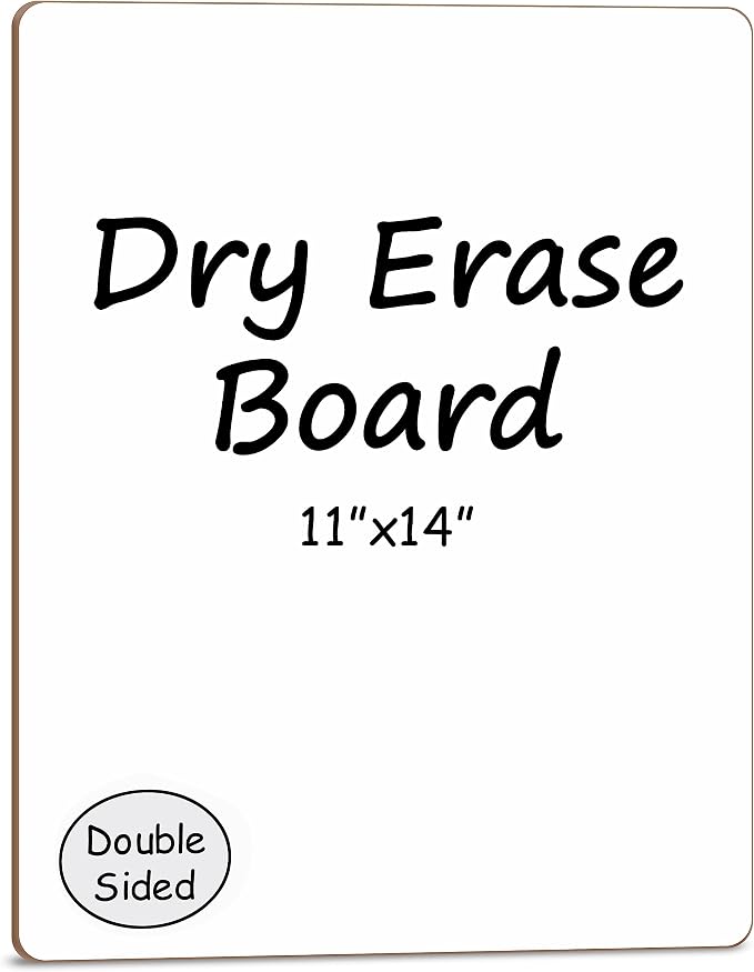 Scribbledo White Board Dry Erase Board 11" x14” Mini Double Sided Personal by Scribbledo