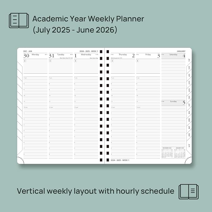 POPRUN Planner 2025-2026 Academic Weekly Calendar - Image 3