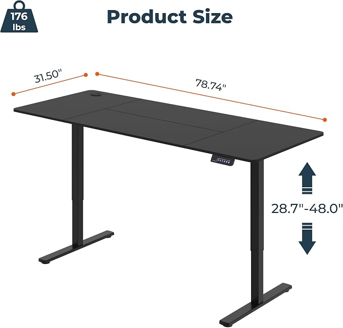 FitStand Adjustable Standing Desk, Large 79x31 Inches Standing Desk - Image 3