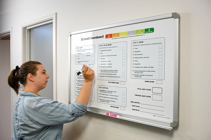 5S Audit Scoreboard Whiteboard 48" x 36" - Image 3