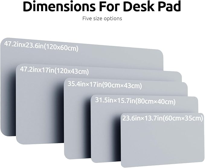 YSAGi Leather Desk Protector, Office Mat, Large Mouse Mat, Non-Slip PU Leather - Image 4