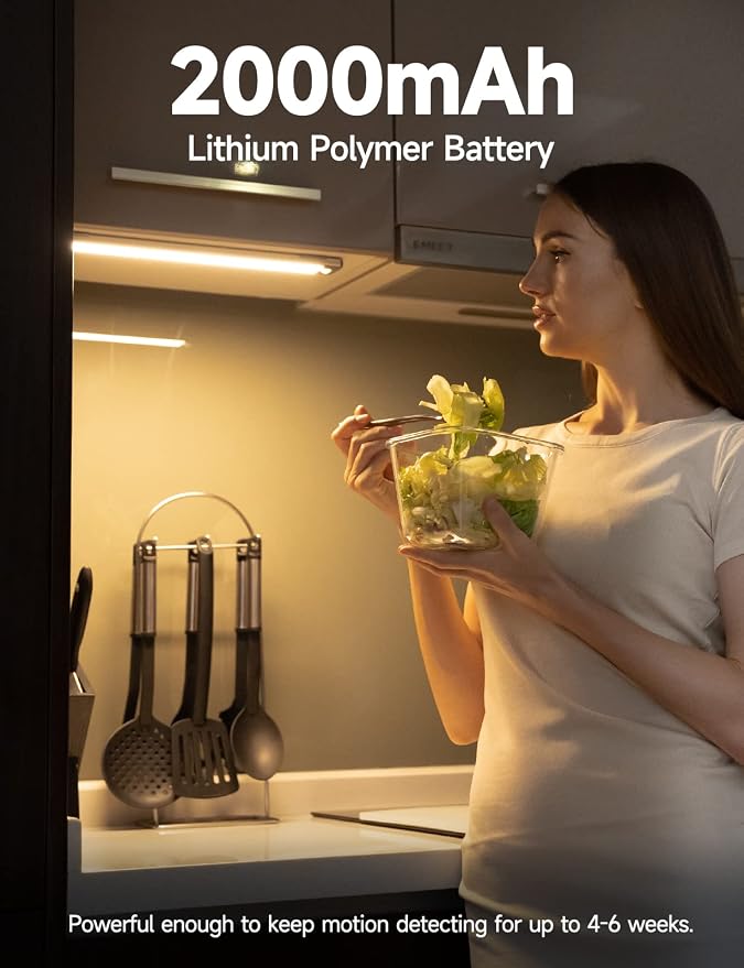 Under Cabinet Lights, Rechargeable Battery Operated Lighting, Wireless Motion - Image 4