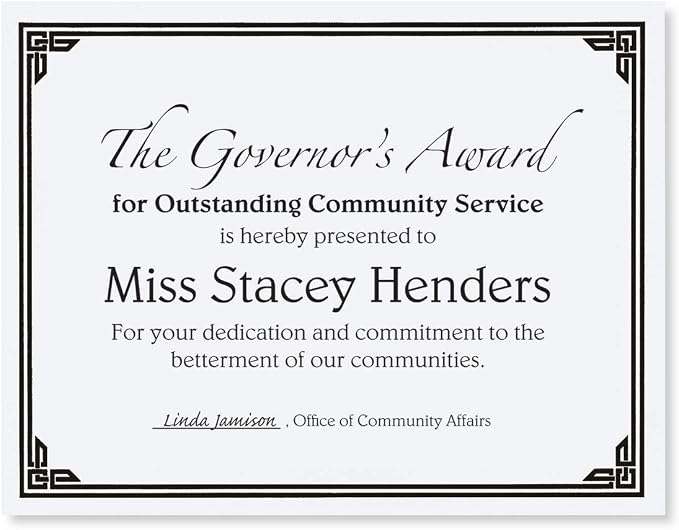 PaperDirect Black on White Classic Specialty Certificates, 8½ x11, Foil Accents - Image 2