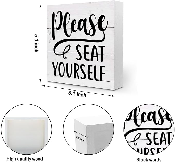 CQM 2 PCs Funny Bathroom Decor, Humorous Bathroom Decorative Sign, Rustic - Image 2
