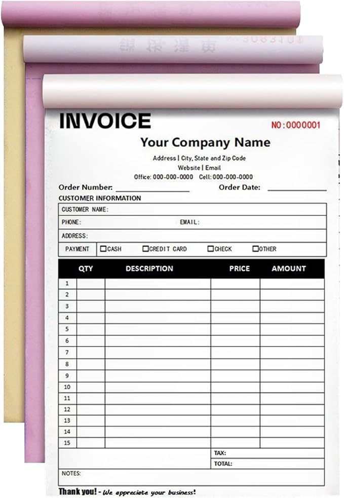Custom Invoice Book in 3-Part /2-Part Receipt Book - Image 8