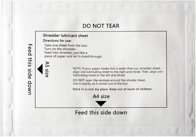 Ansoon Paper Shredder Lubricant Lubricating Sheets, Paper Shredder Oil - Image 3