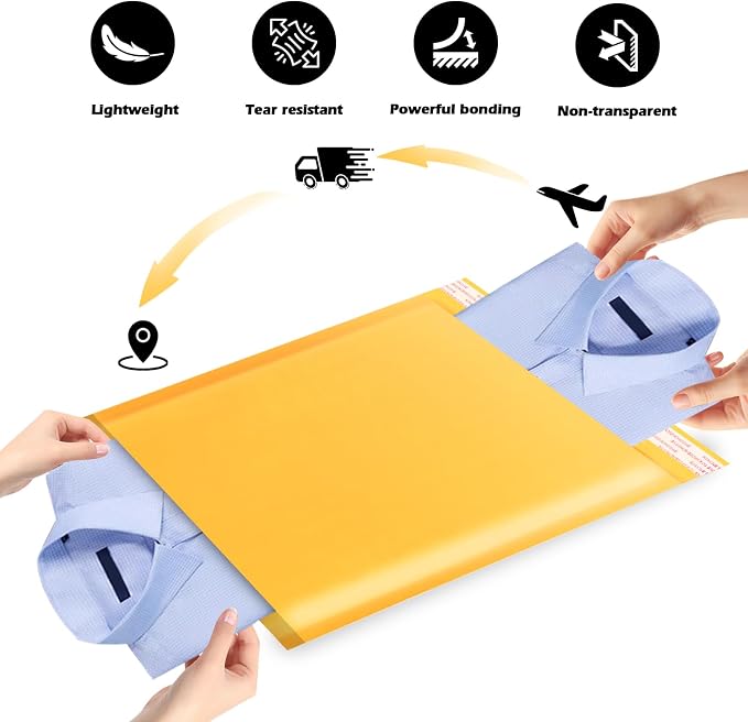 Ctarsthome 52Pack Yellow 8.5x12in Kraft Bubble Mailers Small Business Mailing - Image 7