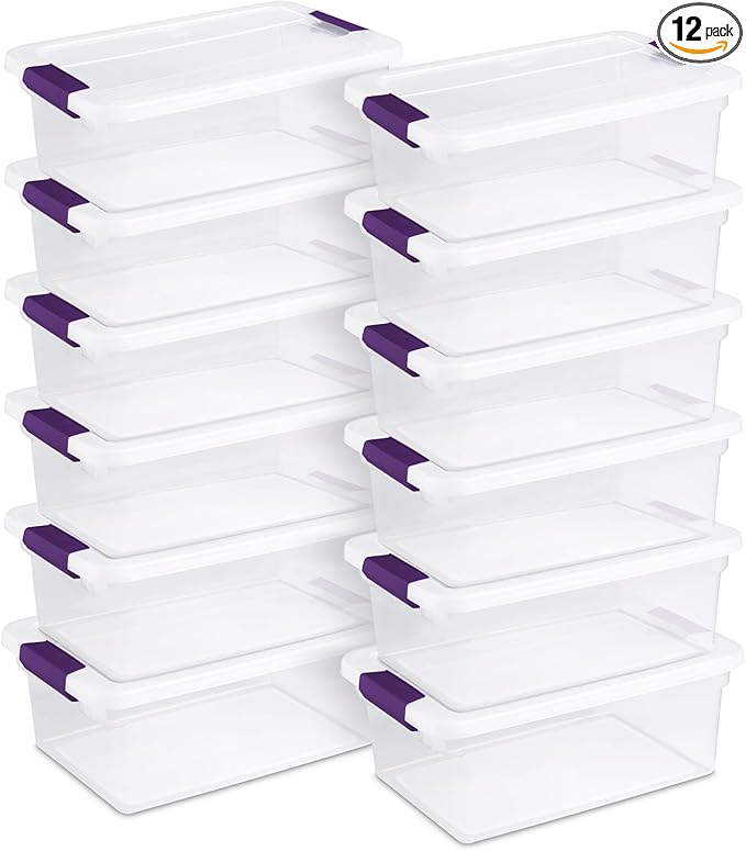 STERILITE 15 Qt ClearView Latch Storage Box, Stackable Bin by Sterilite