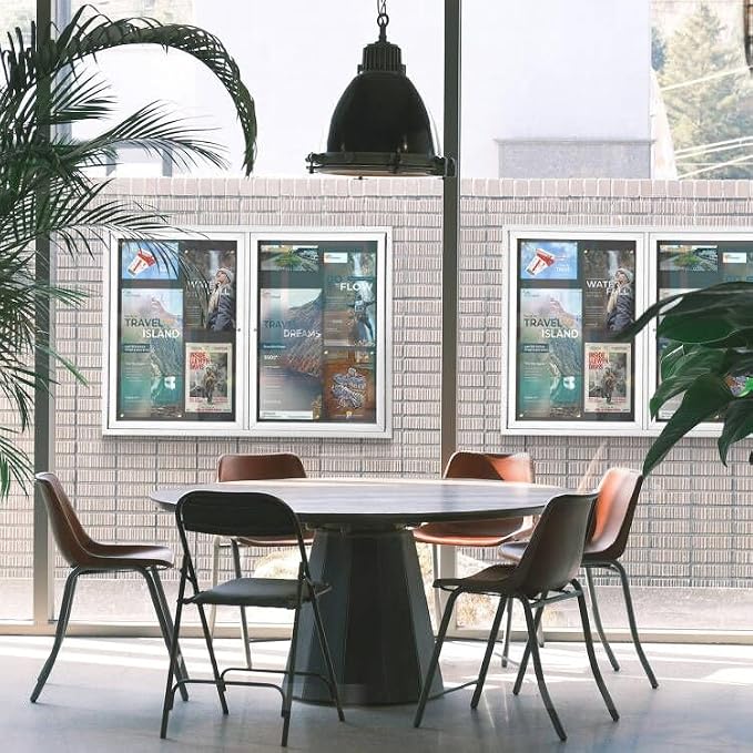SWANCROWN Weather Resistant Enclosed Bulletin Board Felt Displays Boards Wall - Image 7