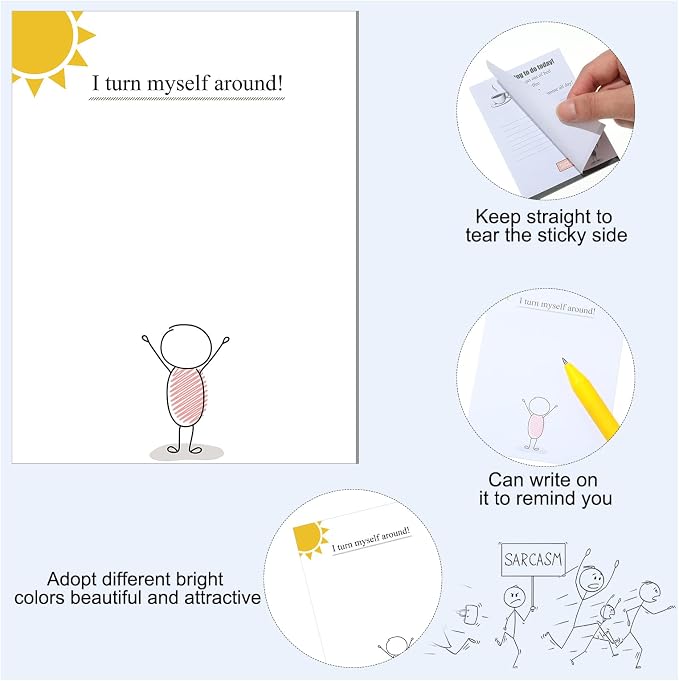 Funny Notepads with Sayings Sticky Funny Office Supplies to Do List Sarcastic - Image 3