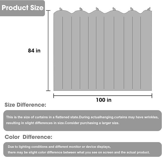 Cbsroro Room Divider Blackout Curtain Track Curtains Wall Dividers Panels Screen - Image 2