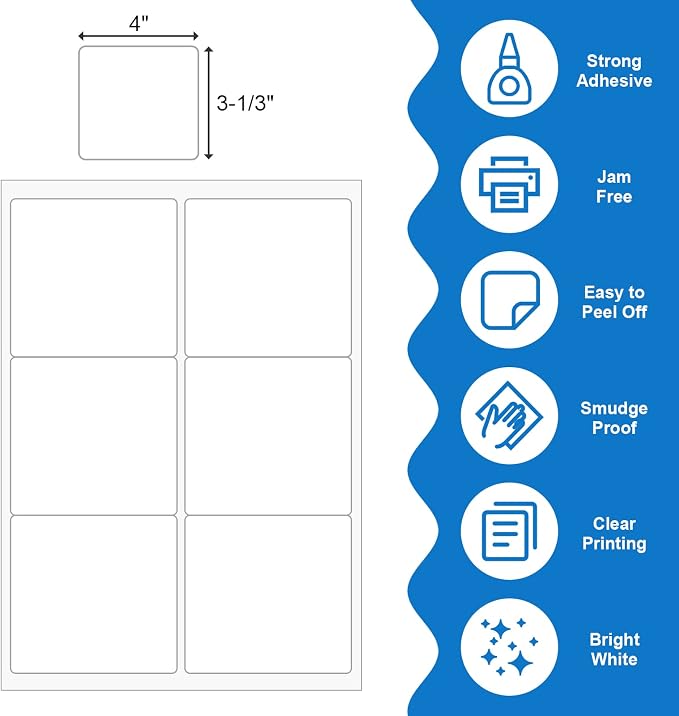 BESTEASY 3 1/3" x 4" Labels Shipping Labels - Image 2