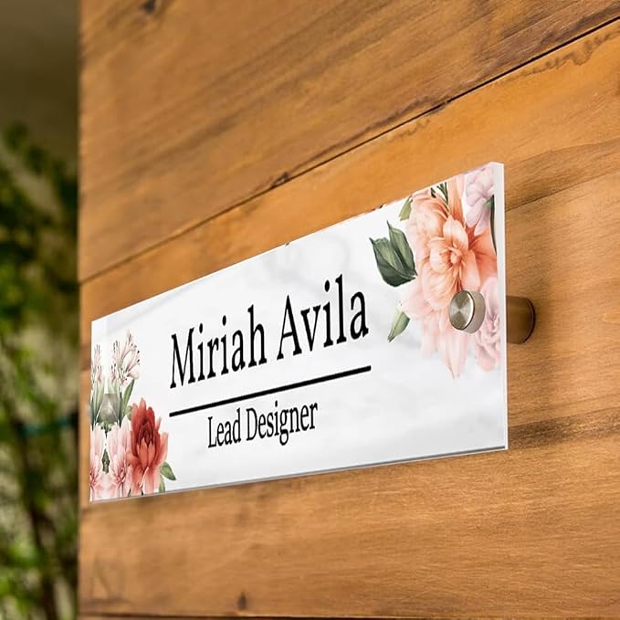 Personalized Office Door Sign, Custom Acrylic Name Plate - Image 3