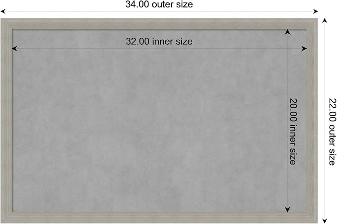 Amanti Art Grey Framed Magnetic Board 22x34 Large Vision Board - Image 3