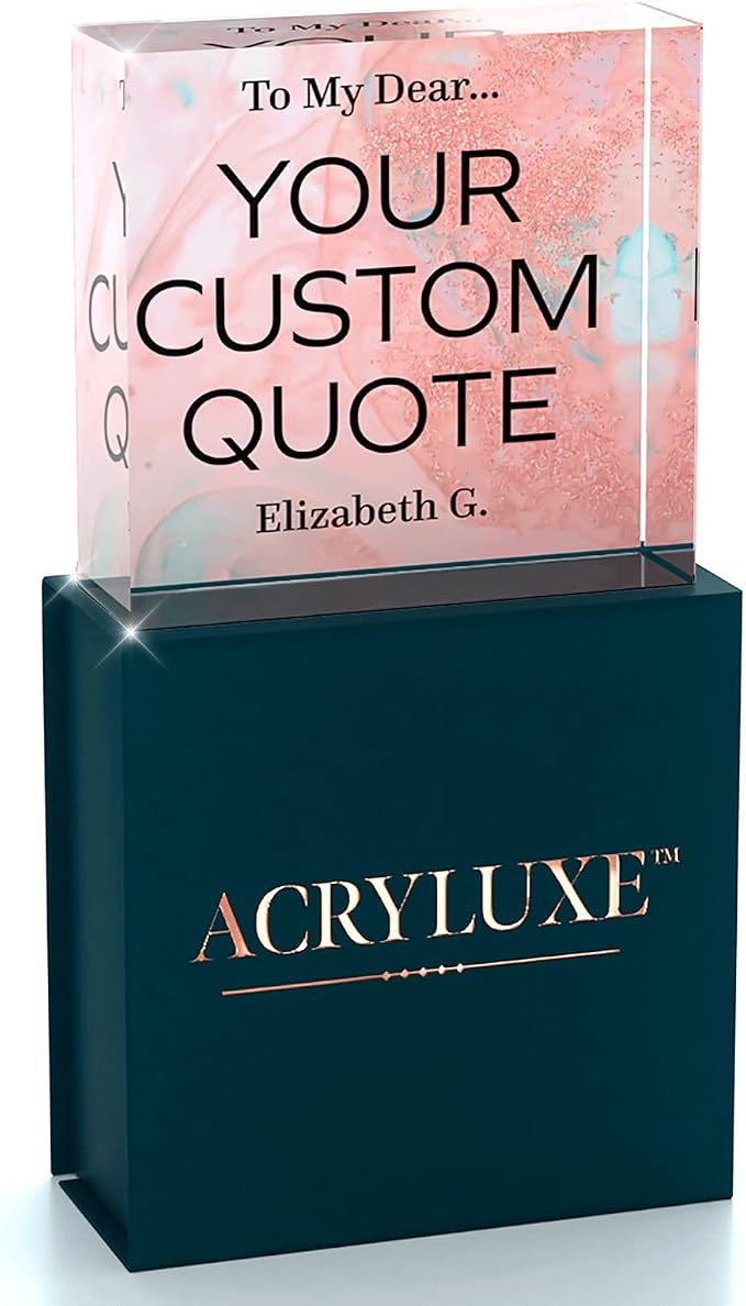 Personalized Gifts, Custom Quote Block Letter Board, Crystal-Clear Acrylic by MySignCenter