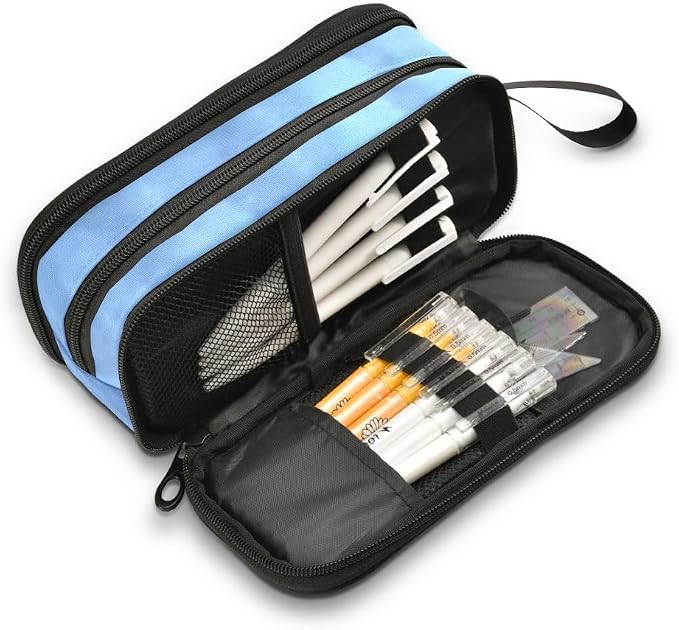 BOENLE Wolf Snowy Pencil Case Box Boys Girls Large Pencil Pouch Zipper - Image 3