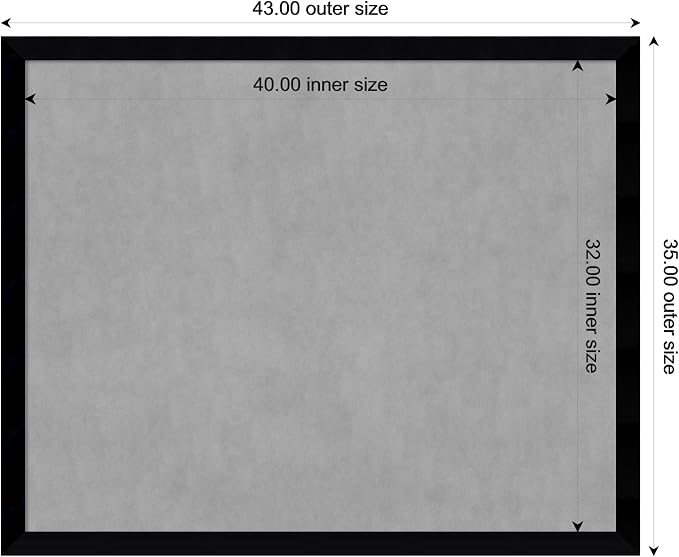 Amanti Art Black Framed Magnetic Board 35x43 X-Large Vision Board - Image 3