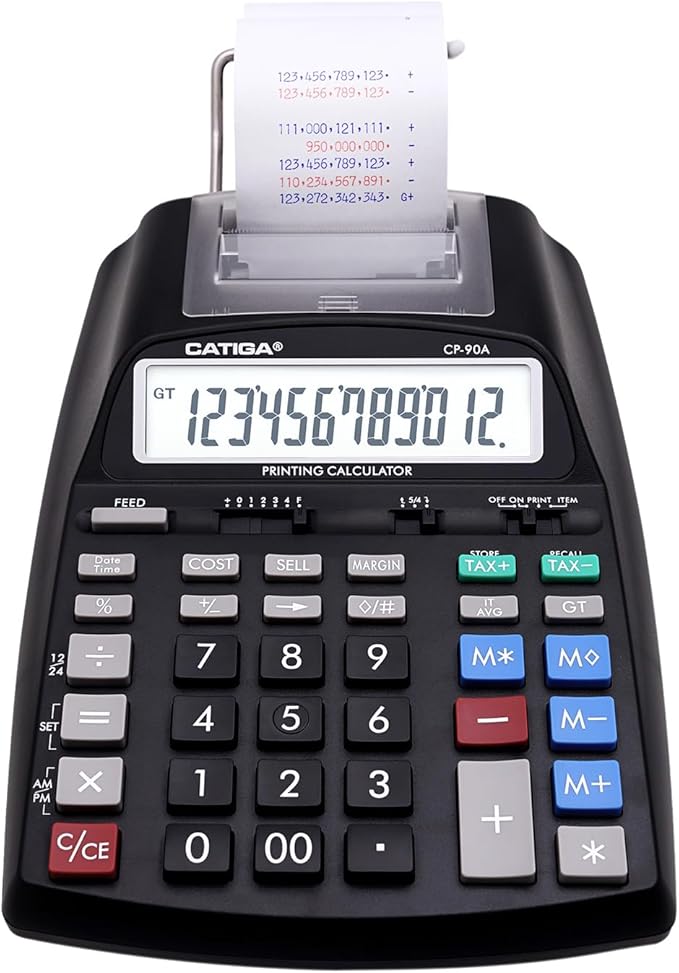 CATIGA New & Upgraded 2025 Printing Calculator Adding Machine 10 Key, Desktop by CATIGA