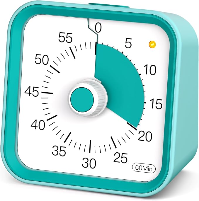 Visual Timer for Kids with Pause Function, 60 Minute Countdown Timer for Kids by InfPokidCuteVisualTimer