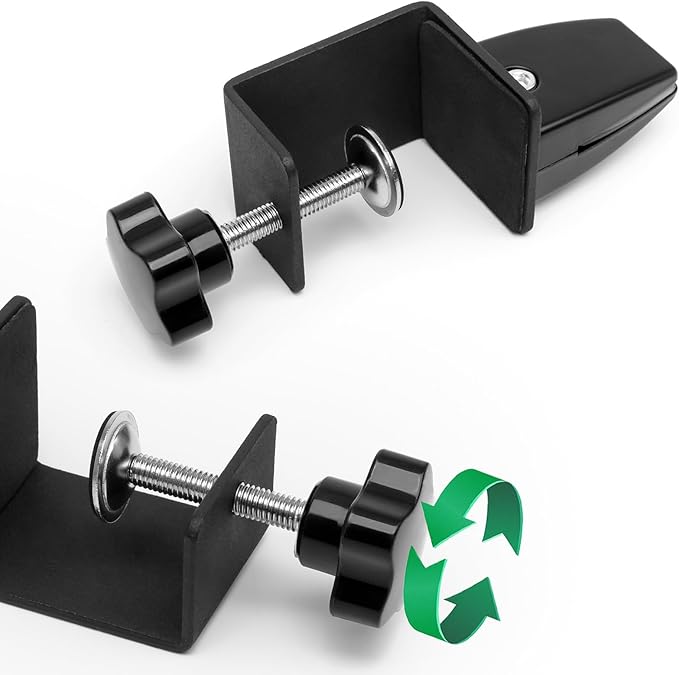 6-Pack Sneeze Guard Clamps for 1/8" to 1" Thick Panels, Adjustable Desk - Image 4