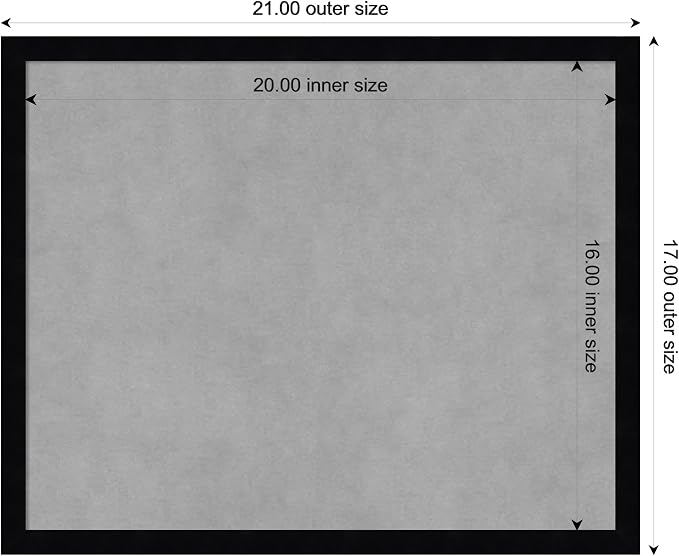 Amanti Art Black Framed Magnetic Board 17x21 Small Vision Board - Image 3