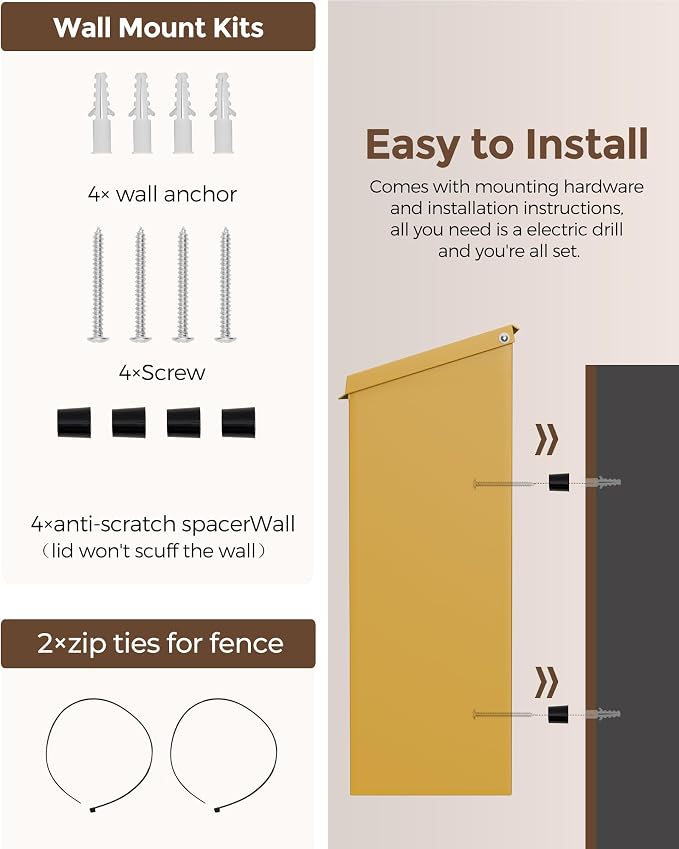 LAND·VOI Locking Wall-Mount Mailbox - Image 7