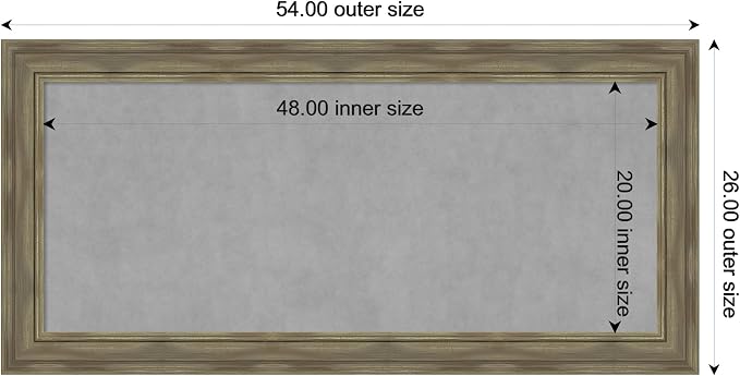 Amanti Art Grey Framed Magnetic Board 26x54 Oversize Vision Board - Image 4