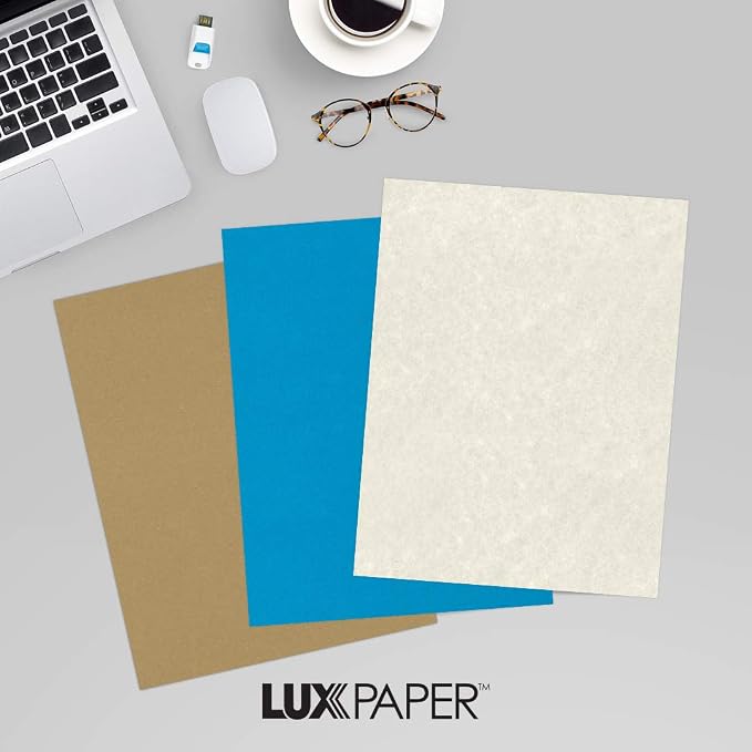 LUXPaper 8.5" x 11" Paper | Letter Size | Cream Parchment | 60lb. Text | 500 Qty - Image 9