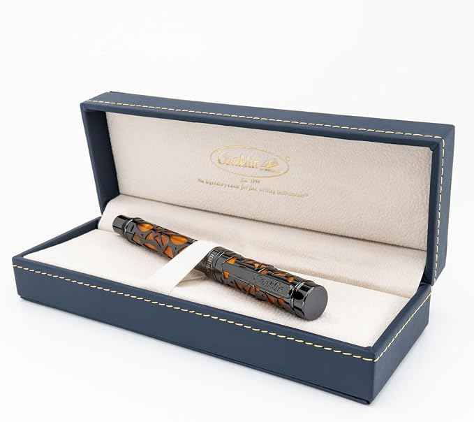 Conklin Endura Deco Crest Fountain Pen in Orange