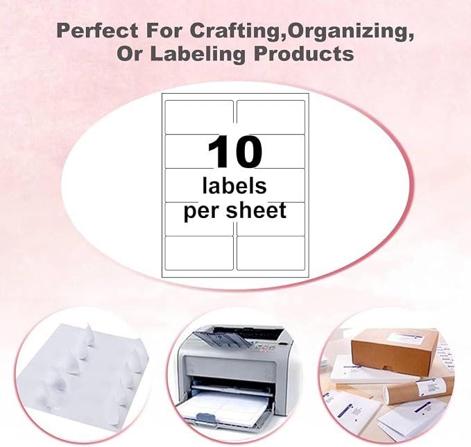 BESTEASY 10-UP Address Labels, /Address Mailing Labels 1000 Sheets Shipping - Image 2