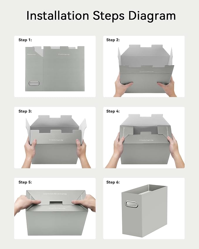 Oterri Cardboard File Organizer Box - Image 6