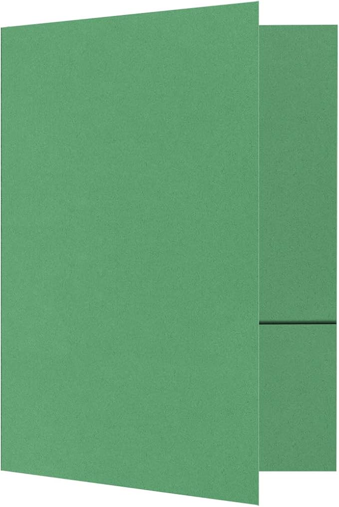 LUXPaper 9 x 12 Presentation Folders in 100 lb. Holiday Green by LUXPaper