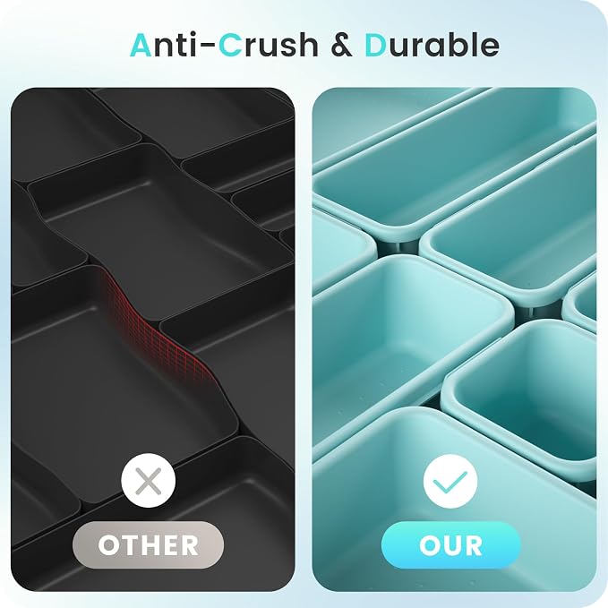 A-LuGei 【】 【】 BlueGreen Drawer Organizer, Makeup organizer - Image 6