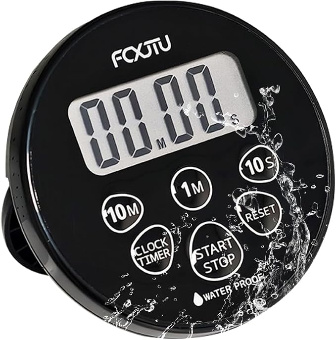 FCXJTU Digital Waterproof Shower Clock Timer, Bathroom Shower Countdown Timer by FCXJTU