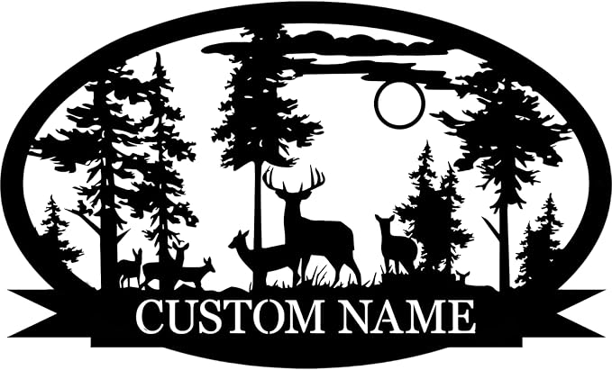Personalized Deer Metal Cabin Sign | Custom Metal Sign | Personalized Camping - Image 8