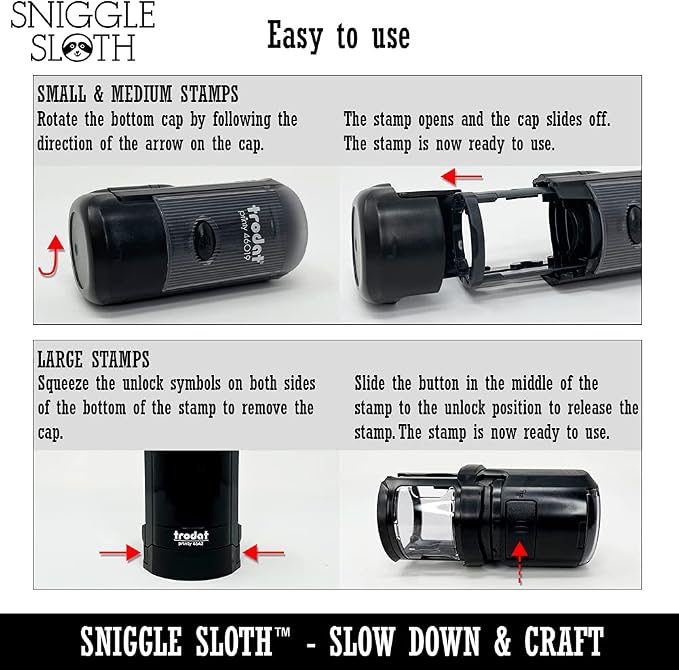 Thank You in Heart Self-Inking Rubber Stamp - Image 6
