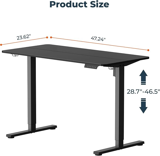 FitStand Adjustable Standing Desk, 47x24 Inches Home Office Desk - Image 3