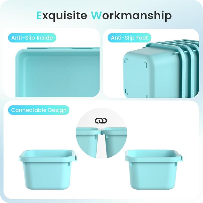 A-LuGei 【】 【】 BlueGreen Drawer Organizer, Makeup organizer - Image 7