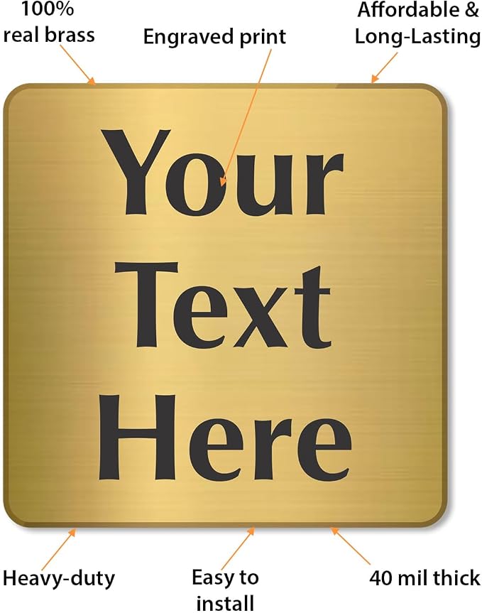 SmartSign Custom Brass Sign - Image 4
