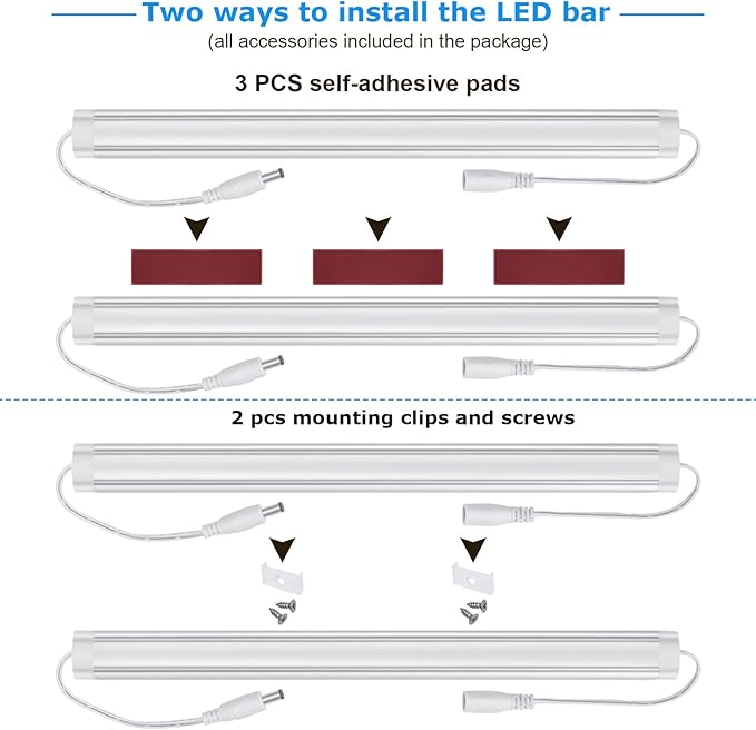 Litever Kitchen Under Cabinet LED Lighting Kit, Super Bright, Plug-in or - Image 9