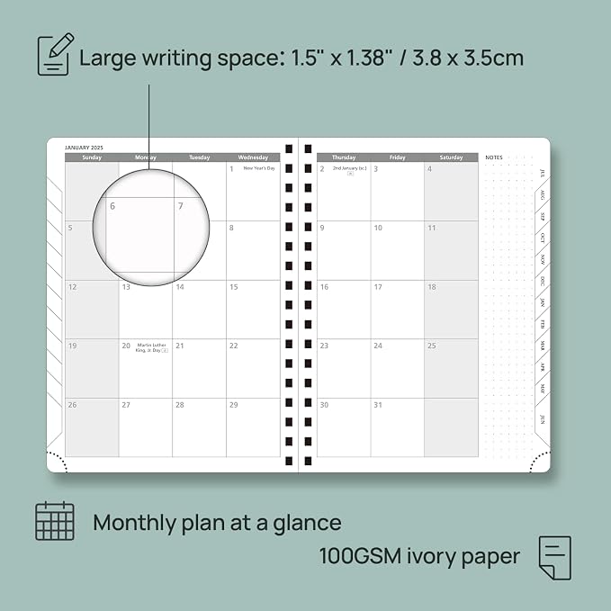 POPRUN Planner 2025-2026 Academic Weekly Calendar - Image 4