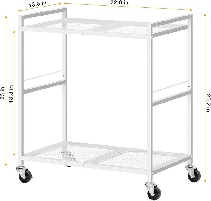 OYEAL Computer Tower Stand, PC Tower Stand Metal Rolling Cart Holds up to 40lbs - Image 2