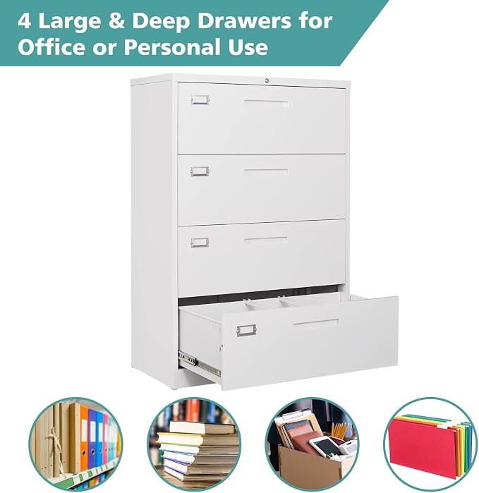 MIIIKO 4 Drawer Lateral File Cabinet - Image 5