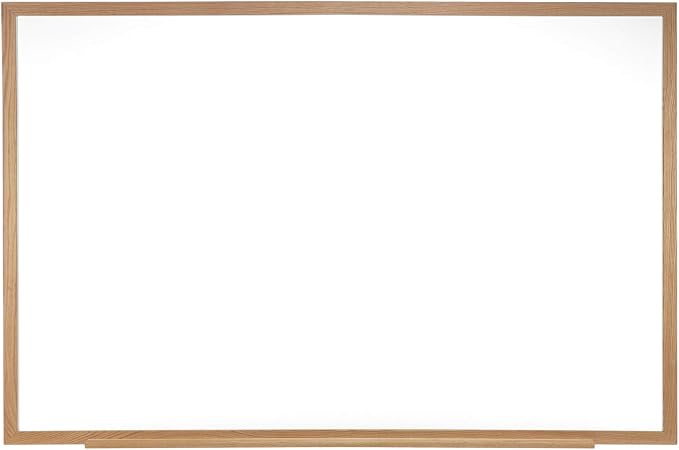 Ghent 4 x 5 Porcelain Magnetic Whiteboard, Wood Frame, 1 Marker, 1 Eraser by Ghent
