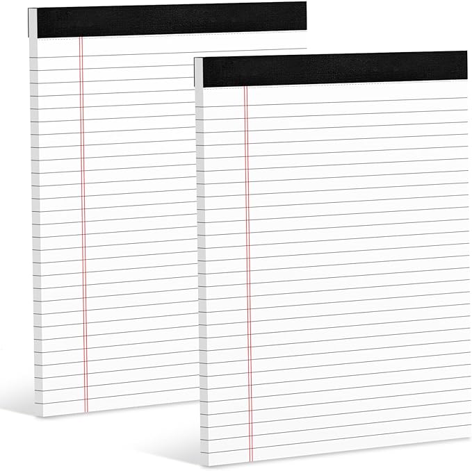 Legal Pads 8.5 x 11 White Note Pads 8.5 x 11 In 2 Pack Notepads 8.5 x 11 by Aidunmis
