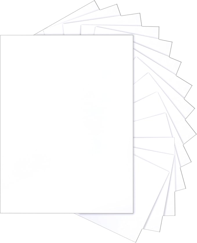 Silunkia 40 Sheets White Cardstock 8.5 x 11 Printer Paper, 75lb White Paper by Silunkia