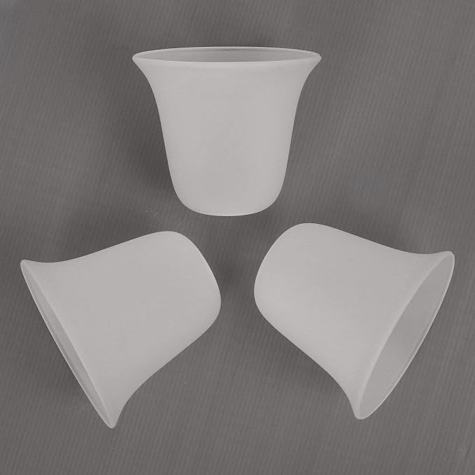 Eumyviv 3 Pack Bell Shaped Frosted Glass Lamp Shade Replacement - Image 6