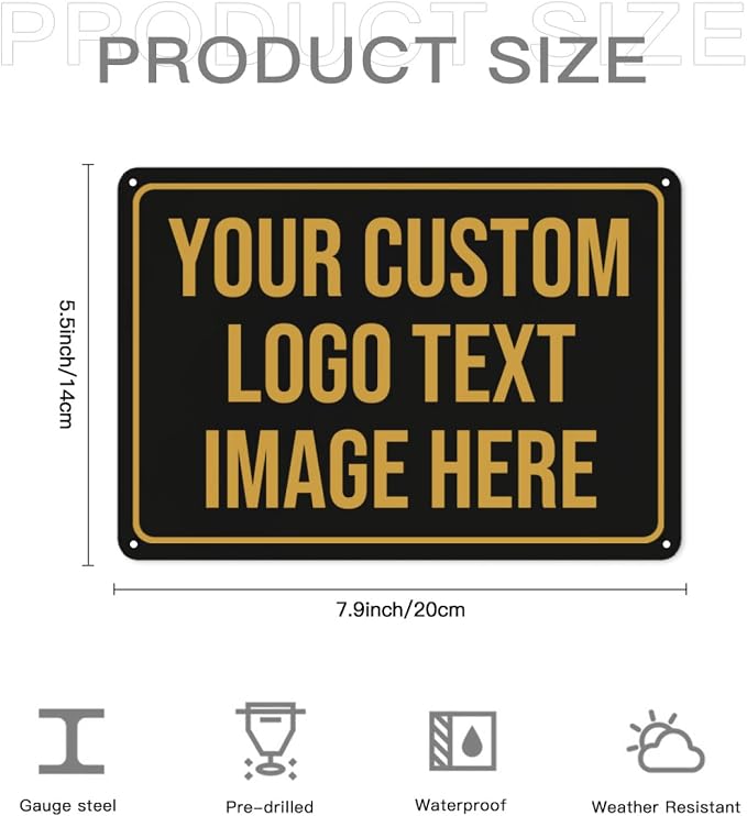 Custom Signs Outdoor Metal Sign Custom Sign Personalized Metal Signs Make Your - Image 2