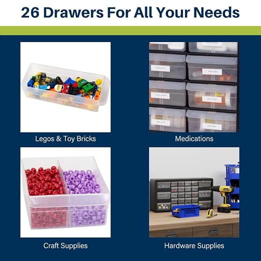 Akro-Mils 26-Drawer Plastic Drawer Storage Cabinet - Image 4